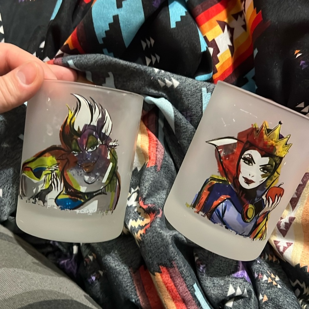 Disney villain collection cups.